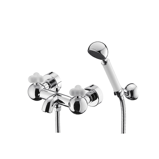 Bath/Shower Mixer W/Hand Shower & Hose & Wall Bracket