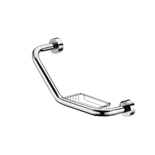 Angle Grab Bar W/Basket