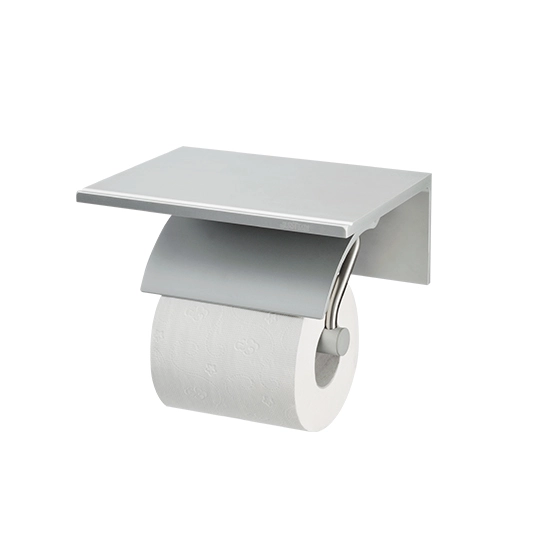 Single Toilet Tissue Holder W/Shelf (Aluminum W/Anodizing)